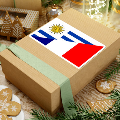 Flag of Uruguay and France (France) STICKER Vinyl Kiss-Cut Decal