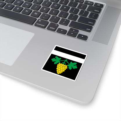 CHE Wunnewil-Flamatt Flag (Switzerland) STICKER Vinyl Kiss-Cut Decal