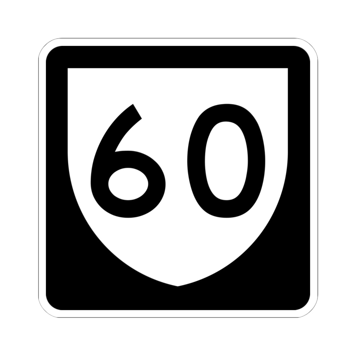 PR urban primary 60 (Puerto Rico) (Road Sign) STICKER Vinyl Kiss-Cut Decal