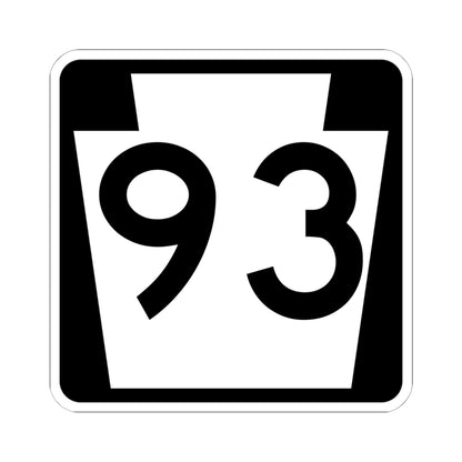 PA-93 (Pennsylvania) (Road Sign) STICKER Vinyl Kiss-Cut Decal