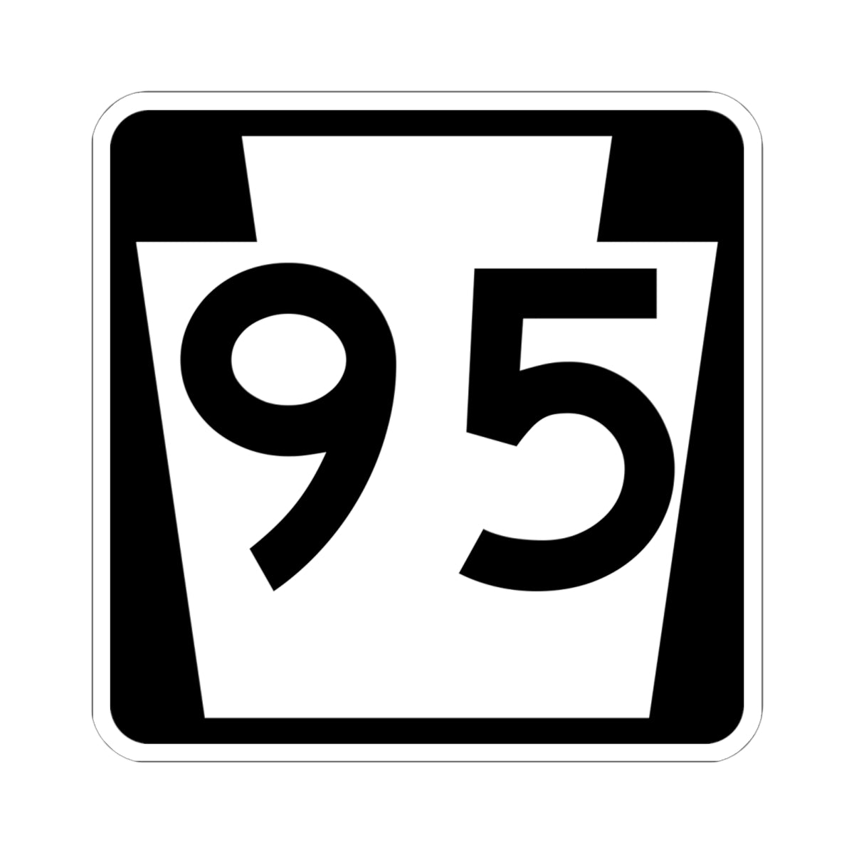 PA-95 (Pennsylvania) (Road Sign) STICKER Vinyl Kiss-Cut Decal
