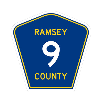 Ramsey County 9 MN (Minnesota) (Road Sign) STICKER Vinyl Kiss-Cut Decal
