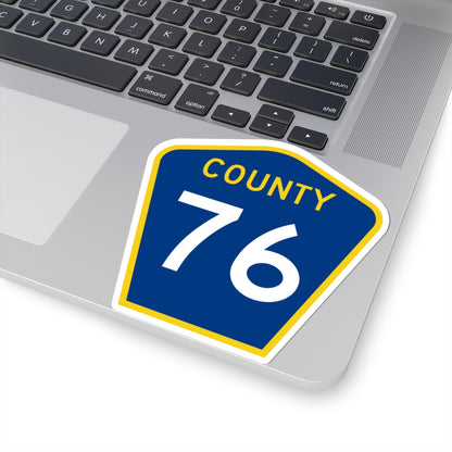 County 76 MN (Minnesota) (Road Sign) STICKER Vinyl Kiss-Cut Decal