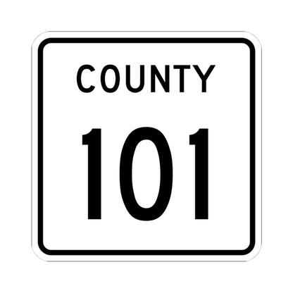 County 101 square (Minnesota) (Road Sign) STICKER Vinyl Kiss-Cut Decal