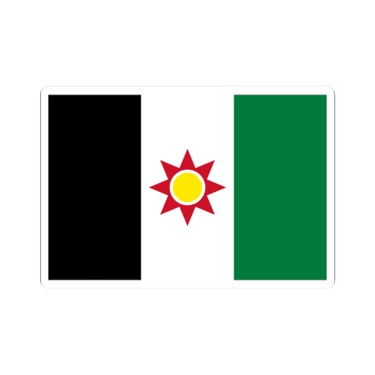 Flag of Iraq 1959-1963 3-2 (Iraq) STICKER Vinyl Kiss-Cut Decal