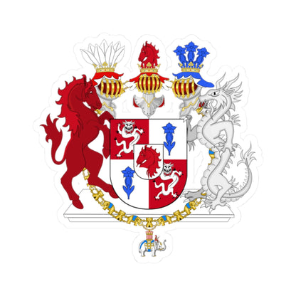 Armoiries Alexandra Manley Contesse de Frederiksborg2005 (Denmark) (Coat of Arms) STICKER Vinyl Kiss-Cut Decal