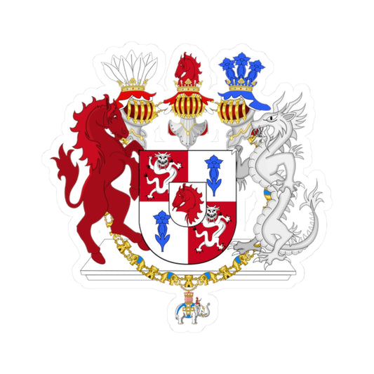 Armoiries Alexandra Manley Contesse de Frederiksborg2005 (Denmark) (Coat of Arms) STICKER Vinyl Kiss-Cut Decal