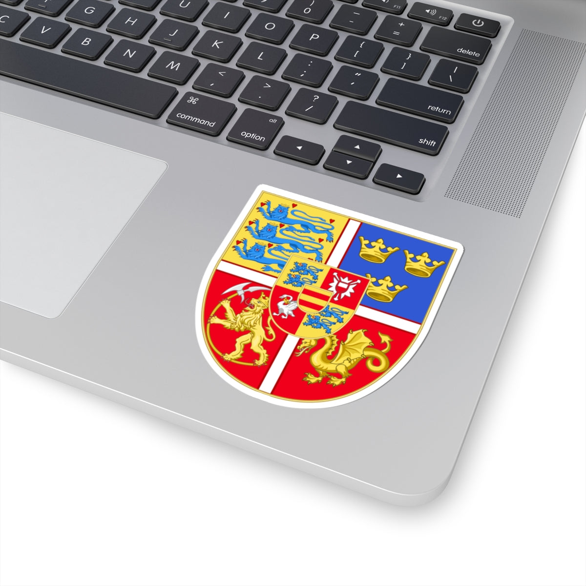 Armoiries de la princesse Dorothée de Danemark 1520-1560 (Denmark) (Coat of Arms) STICKER Vinyl Kiss-Cut Decal