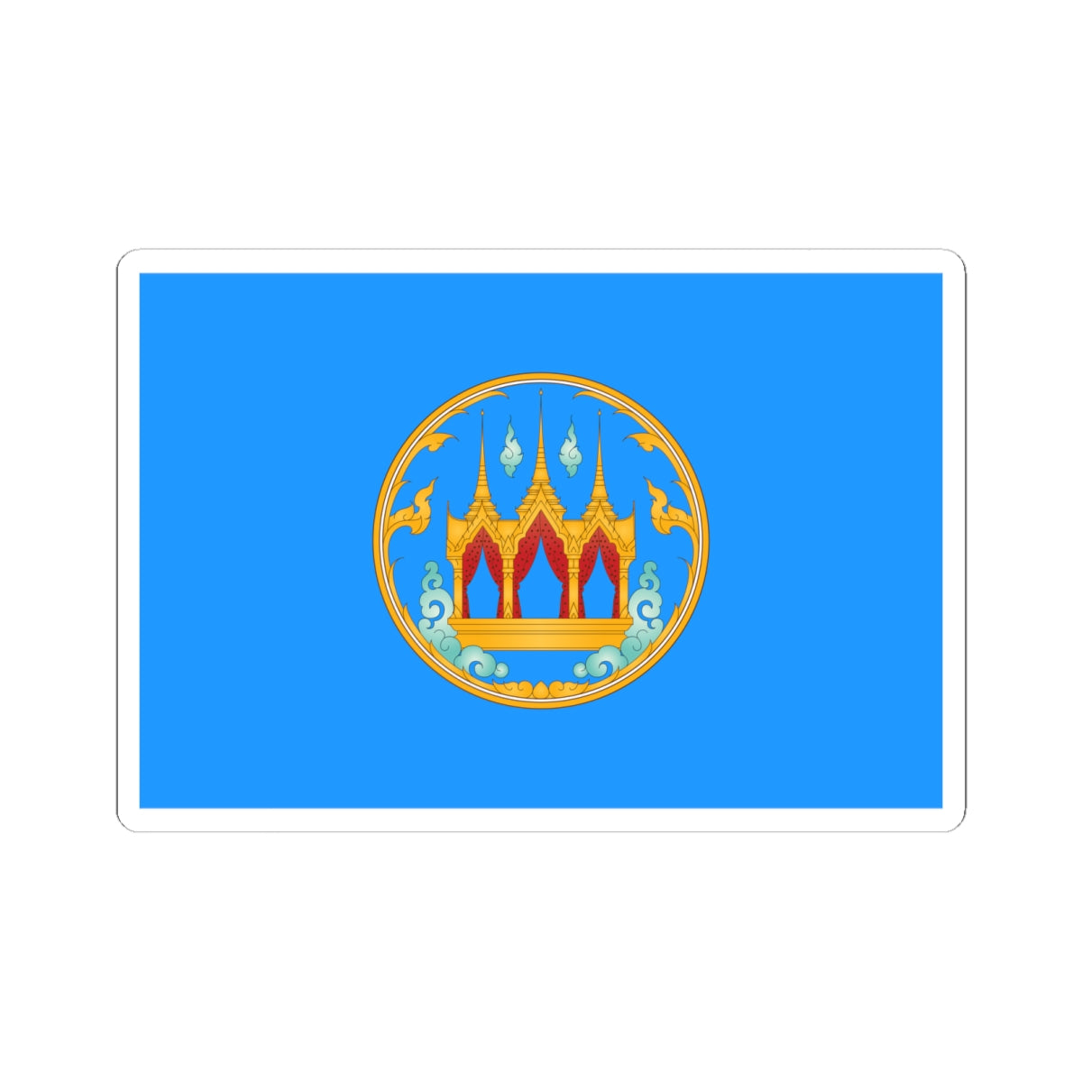 Flag of Nakhon Sawan province (Thailand) STICKER Vinyl Kiss-Cut Decal