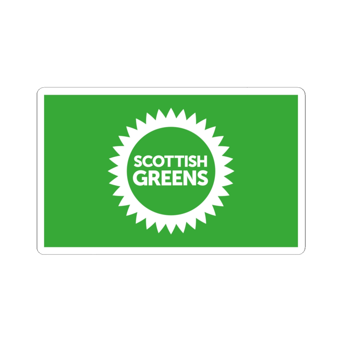 Scottish Greens flag (United Kingdom) STICKER Vinyl Kiss-Cut Decal