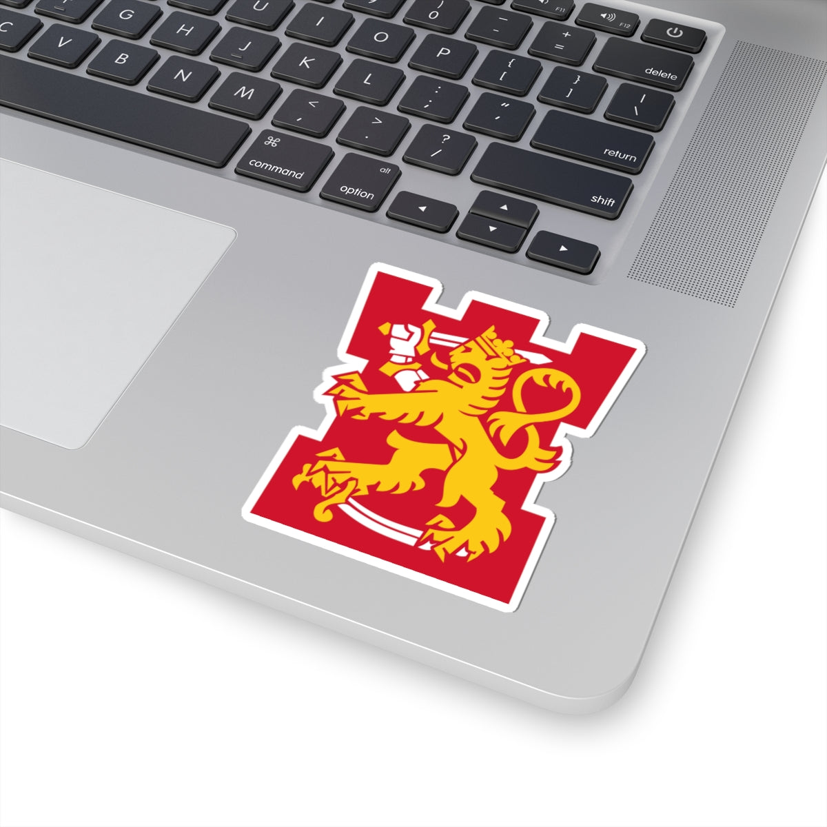 Suomen Puolustusvoimien tornileijona (Finland) (Coat of Arms) STICKER Vinyl Kiss-Cut Decal