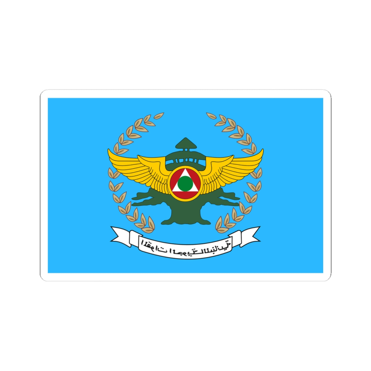 Flag of the Lebanese Air Force (Lebanon) STICKER Vinyl Kiss-Cut Decal