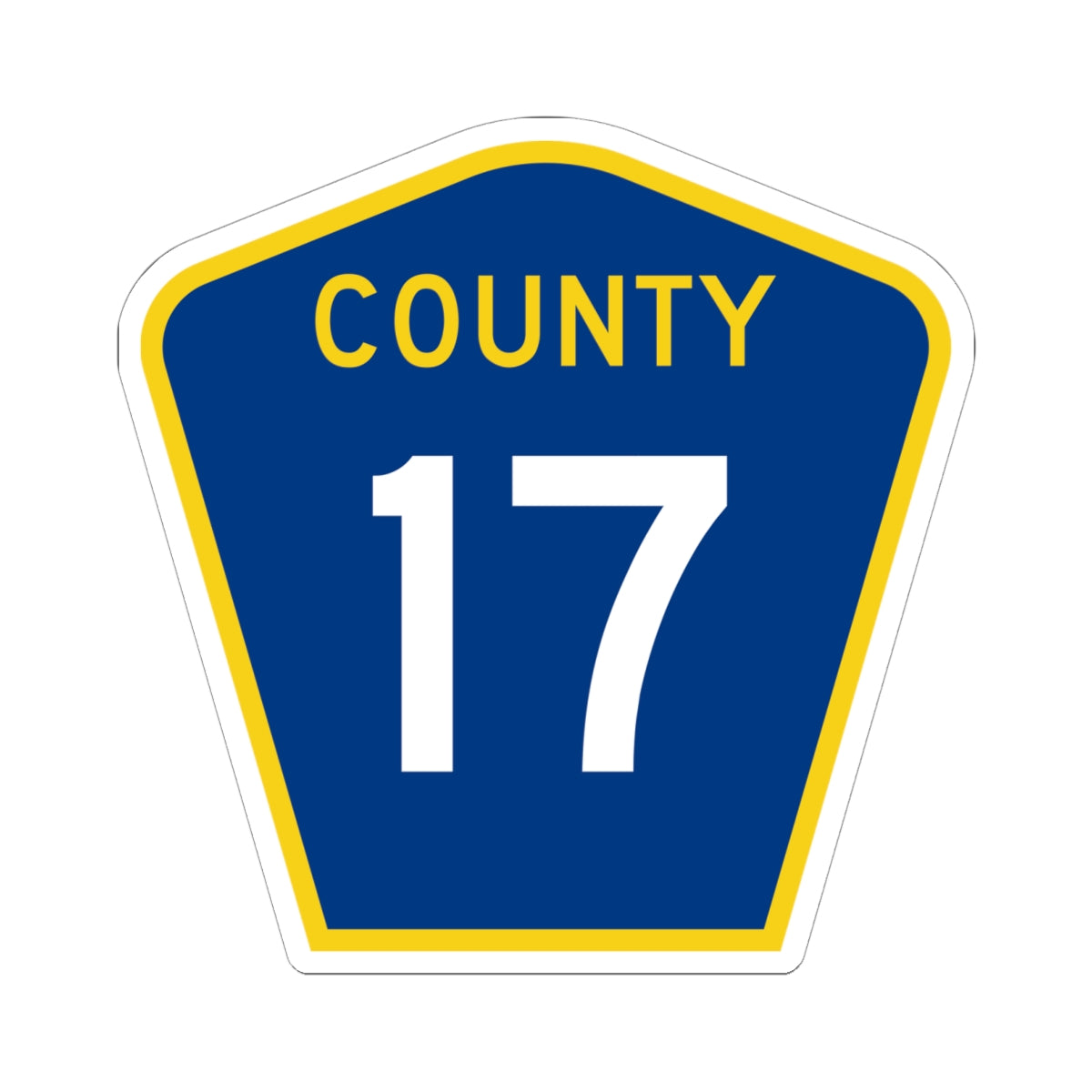 County 17 MN (Minnesota) (Road Sign) STICKER Vinyl Kiss-Cut Decal