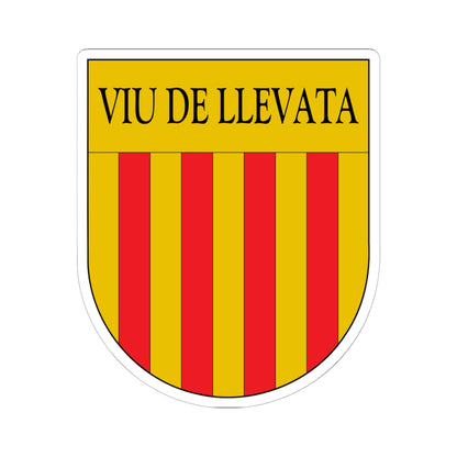 Antic escut municipal de Viu de Llevata (Spain) (Coat of Arms) STICKER Vinyl Kiss-Cut Decal