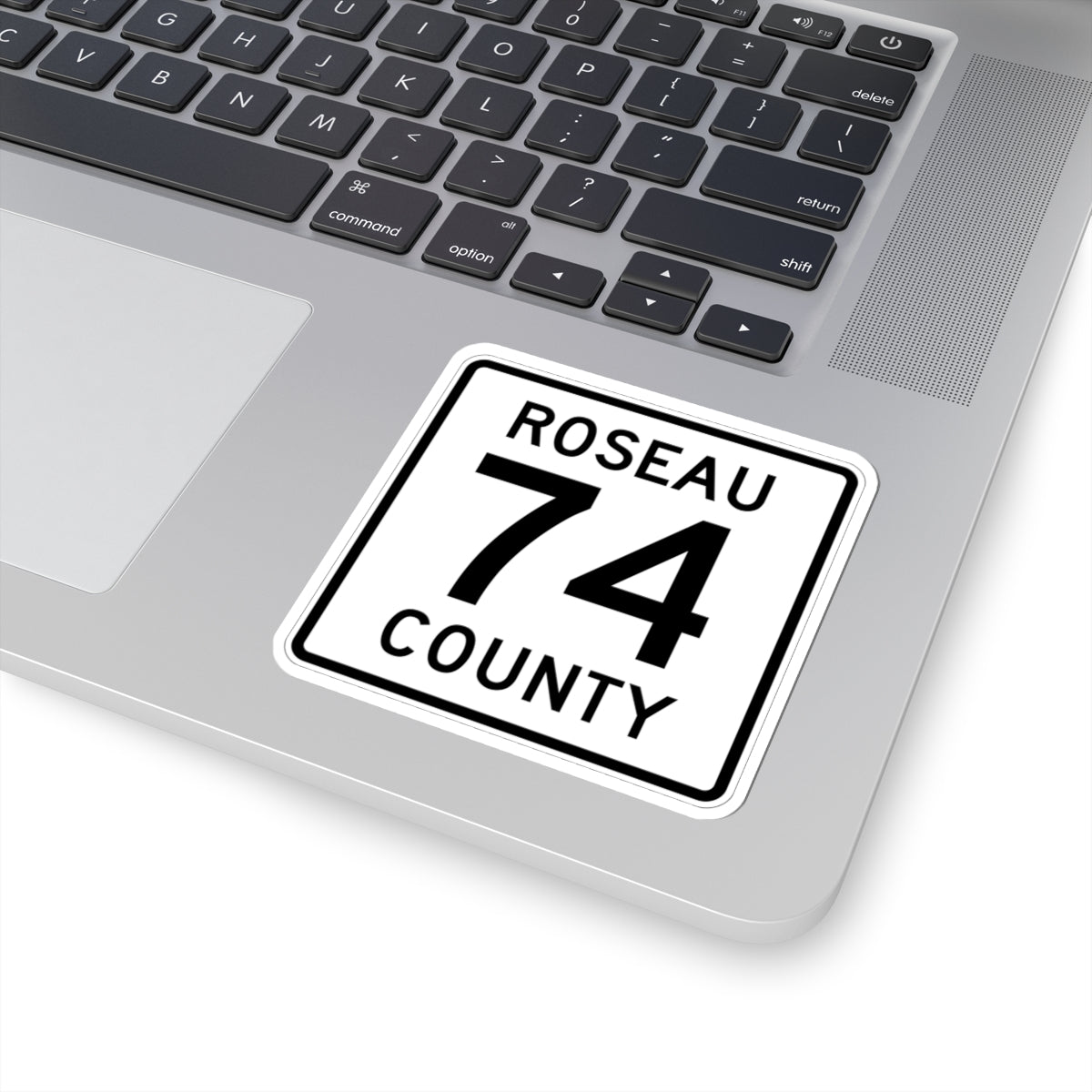 Roseau County Route 74 (Minnesota) (Road Sign) STICKER Vinyl Kiss-Cut Decal