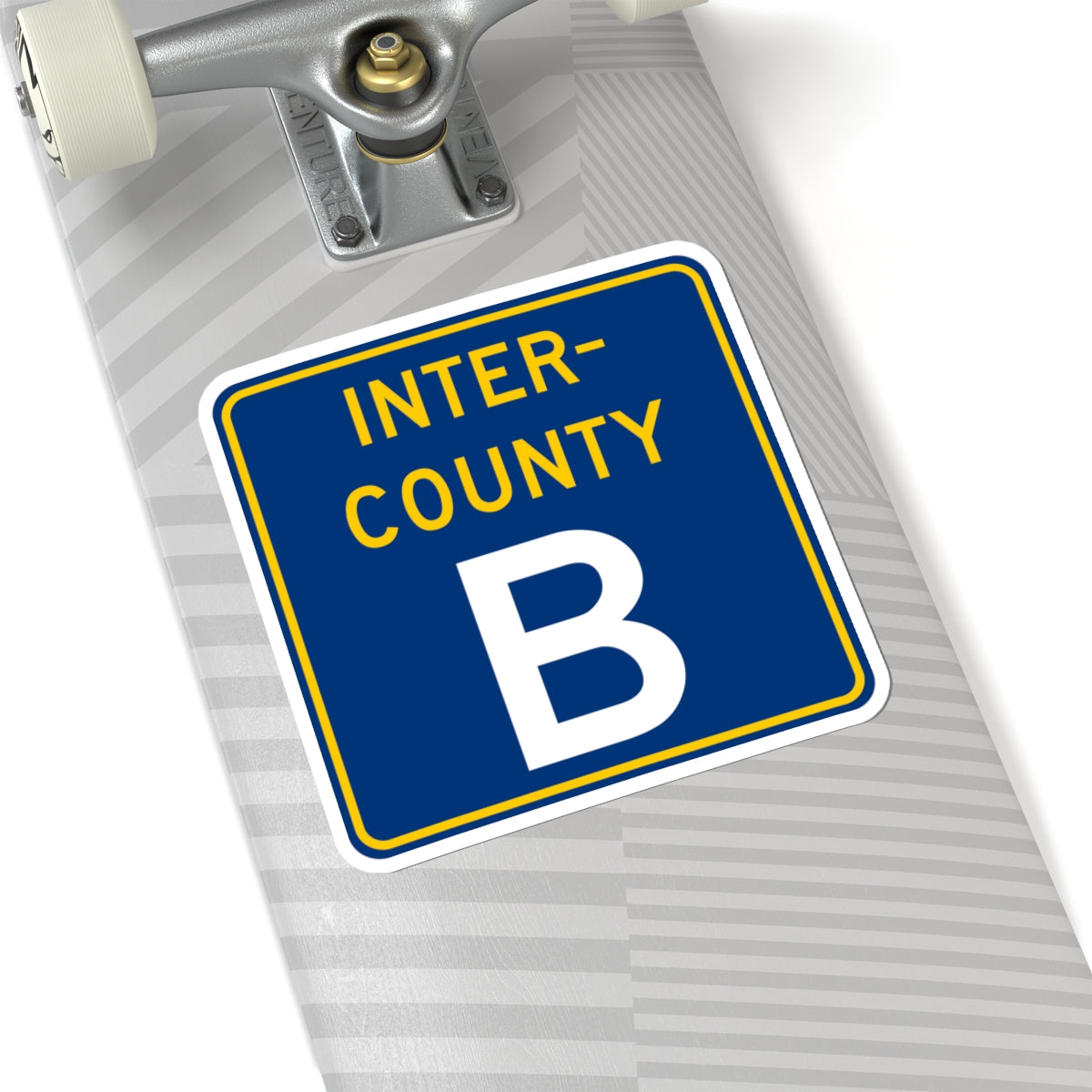 Inter County Route B MN (Minnesota) (Road Sign) STICKER Vinyl Kiss-Cut Decal