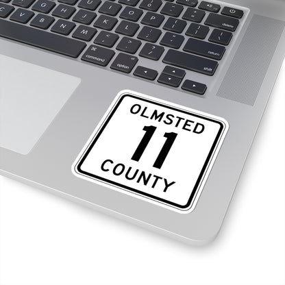 Olmsted County Route 11 (Minnesota) (Road Sign) STICKER Vinyl Kiss-Cut Decal