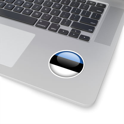 Flag orb Estonia (Estonia) STICKER Vinyl Kiss-Cut Decal