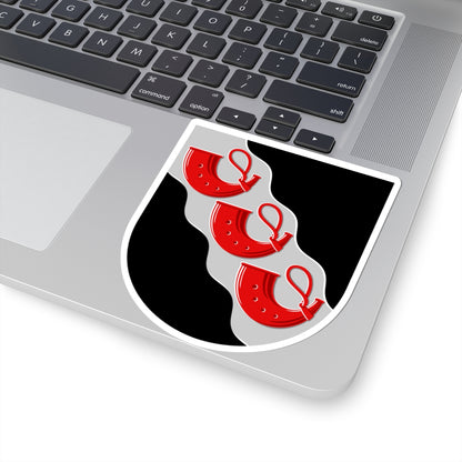 Äänekoski.vaakuna.1954 (Finland) (Coat of Arms) STICKER Vinyl Kiss-Cut Decal