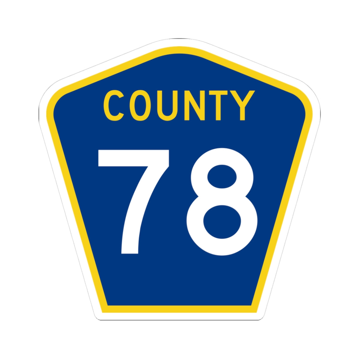 County 78 MN (Minnesota) (Road Sign) STICKER Vinyl Kiss-Cut Decal