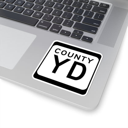 WIS County YD (Wisconsin) (Road Sign) STICKER Vinyl Kiss-Cut Decal