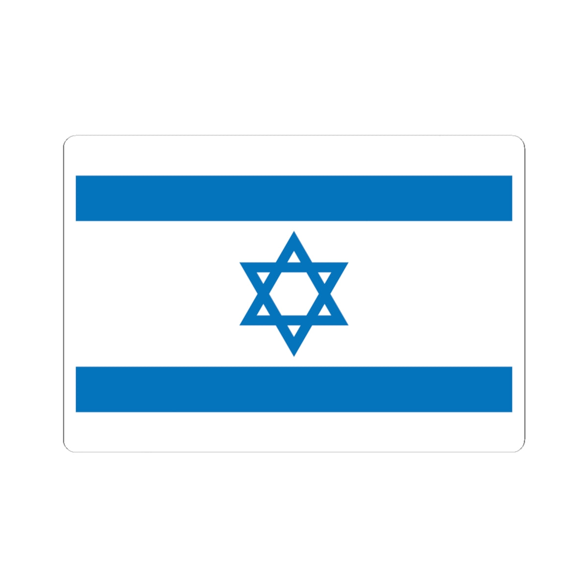 Flag of Israel Pale Blue 3-2 (Israel) STICKER Vinyl Kiss-Cut Decal
