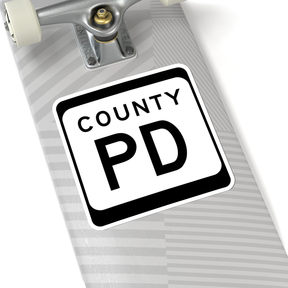 WIS County PD (Wisconsin) (Road Sign) STICKER Vinyl Kiss-Cut Decal