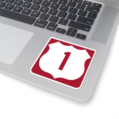 US 1 FL reversed (Florida) (Road Sign) STICKER Vinyl Kiss-Cut Decal