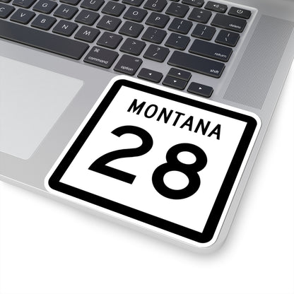 MT-28 (Montana) (Road Sign) STICKER Vinyl Kiss-Cut Decal