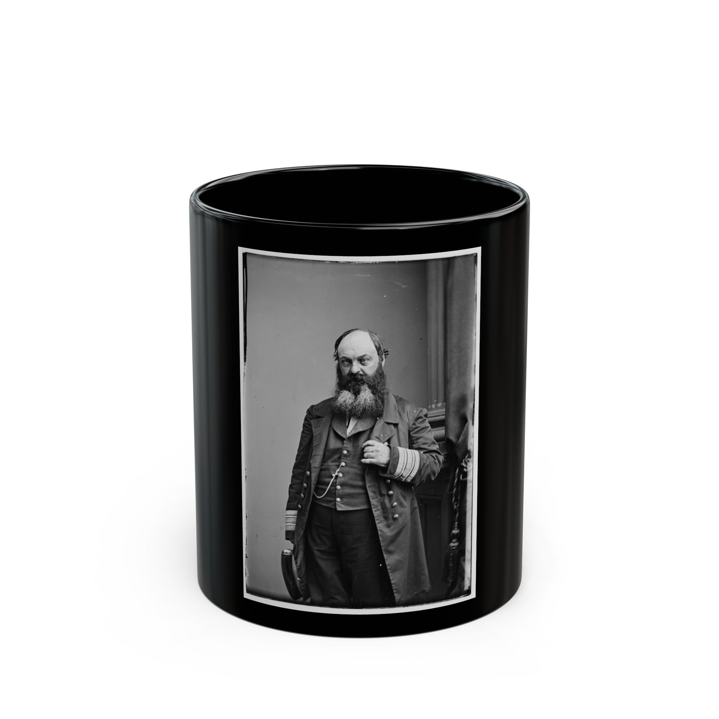 Portrait Of Commodore William D. Porter, Officer Of The Federal Navy (U.S. Civil War) Black Coffee Mug