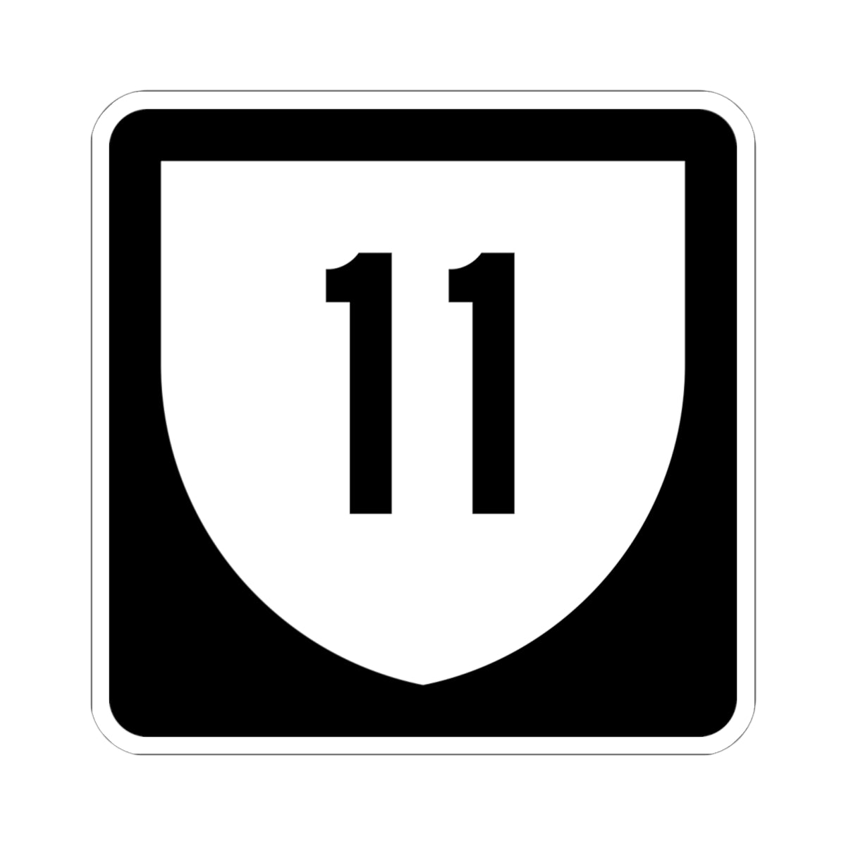 PR urban primary 11 (Puerto Rico) (Road Sign) STICKER Vinyl Kiss-Cut Decal