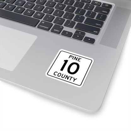 Pine County Route 10 MN (Minnesota) (Road Sign) STICKER Vinyl Kiss-Cut Decal