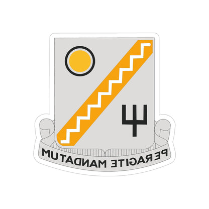 118 Signal Battalion (U.S. Army) REVERSE PRINT Transparent STICKER-5" × 5"-The Sticker Space