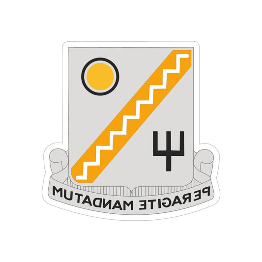 118 Signal Battalion (U.S. Army) REVERSE PRINT Transparent STICKER-6" × 6"-The Sticker Space