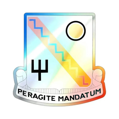 118 Signal Battalion (U.S. Army) Holographic STICKER Die-Cut Vinyl Decal 4 Inch Holographic - The Sticker Space