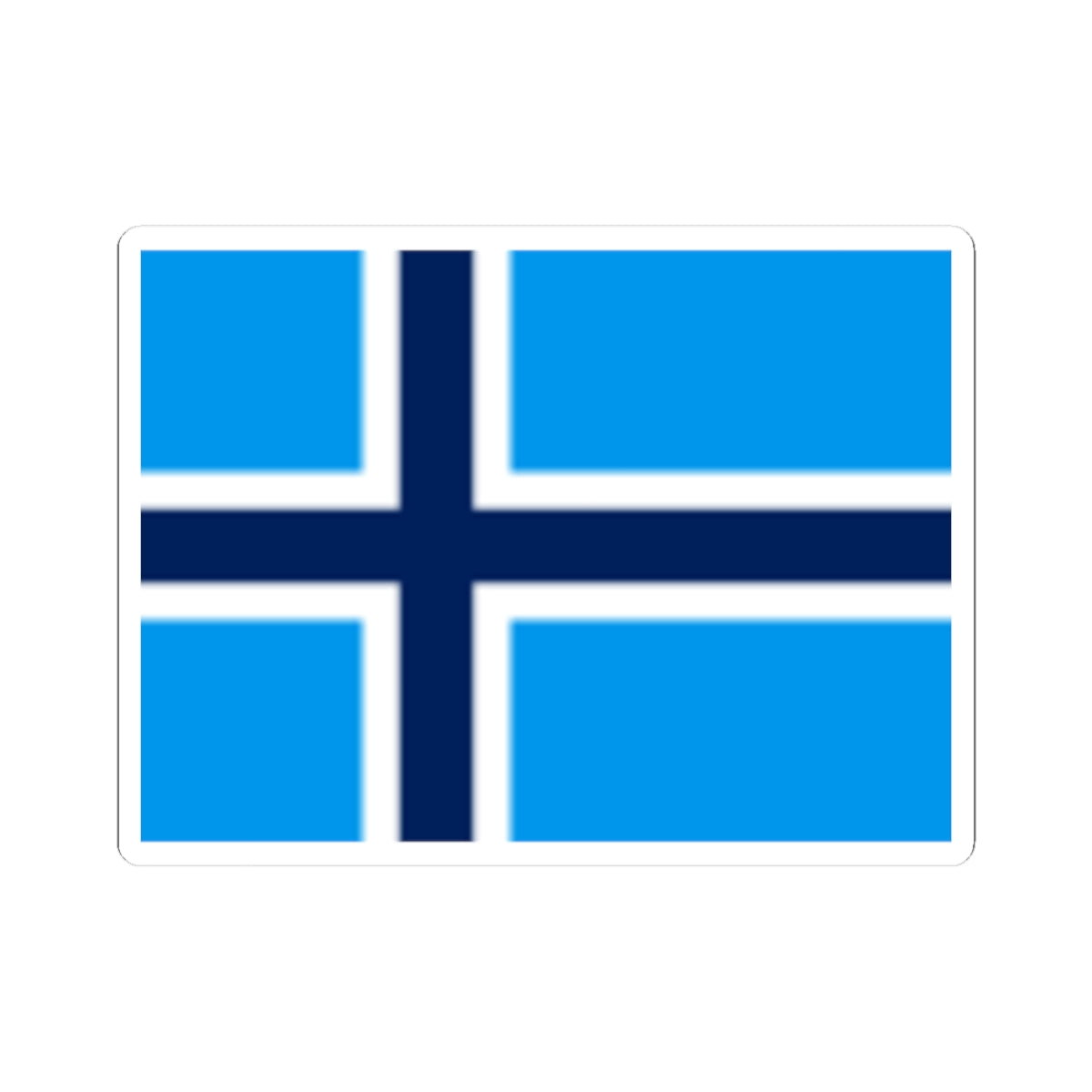 Fictional flag of Svalbard (Norway) STICKER Vinyl Kiss-Cut Decal