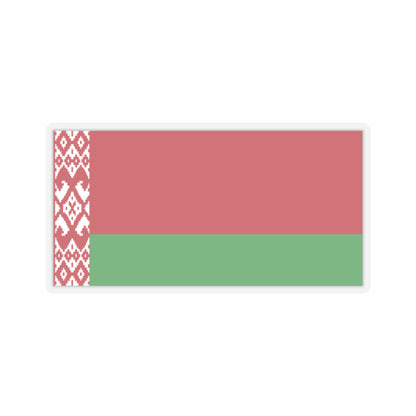 Belarus flag on law (Belarus) STICKER Vinyl Kiss-Cut Decal