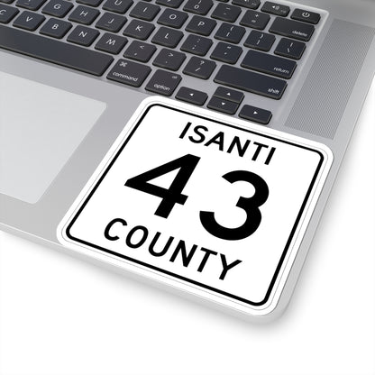 Isanti County 43 MN (Minnesota) (Road Sign) STICKER Vinyl Kiss-Cut Decal