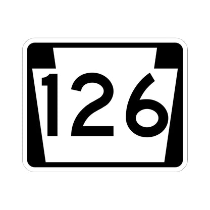 PA-126 (Pennsylvania) (Road Sign) STICKER Vinyl Kiss-Cut Decal
