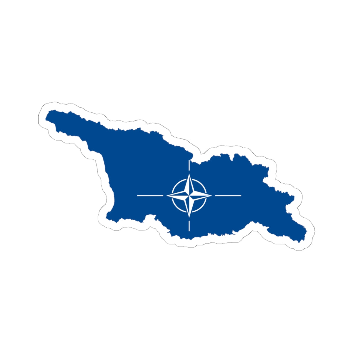 Flag map of Georgia NATO (Georgia) STICKER Vinyl Kiss-Cut Decal