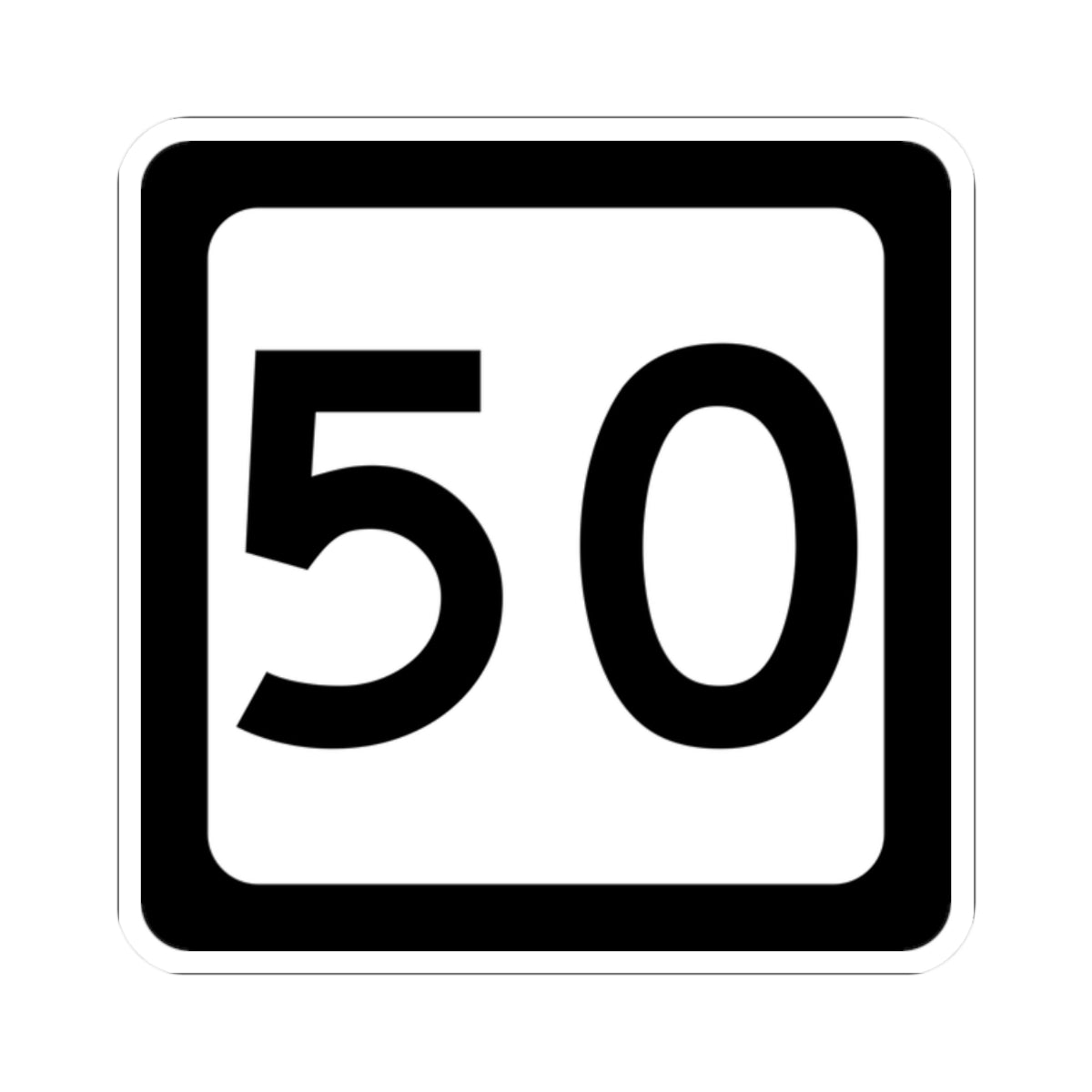 WV-50 (Virginia) (Road Sign) STICKER Vinyl Kiss-Cut Decal