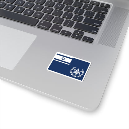 Flag of Chief of Israel Police (Israel) STICKER Vinyl Kiss-Cut Decal