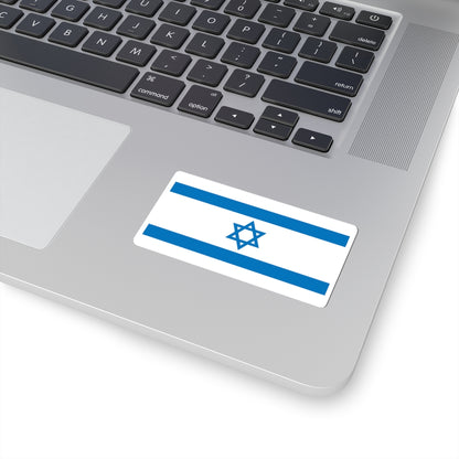 Flag of Israel Pale Blue 1-2 (Israel) STICKER Vinyl Kiss-Cut Decal