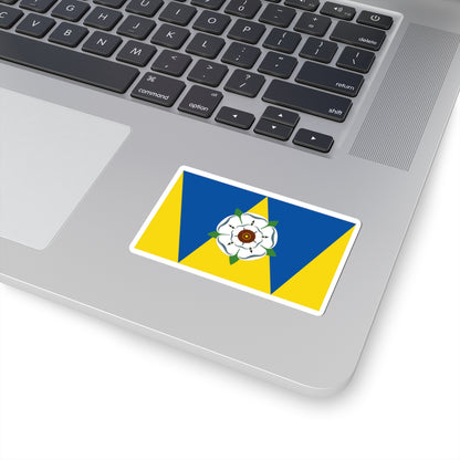 Unofficial Flag of West Yorkshire (England) STICKER Vinyl Kiss-Cut Decal