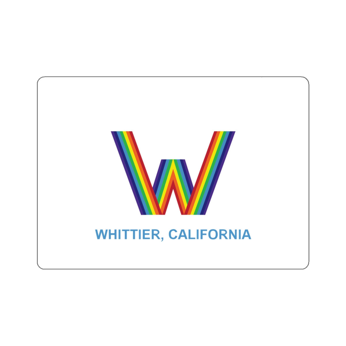 Flag of Whittier, California - STICKER Vinyl Kiss-Cut Decal