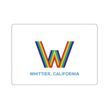 Flag of Whittier, California - STICKER Vinyl Kiss-Cut Decal