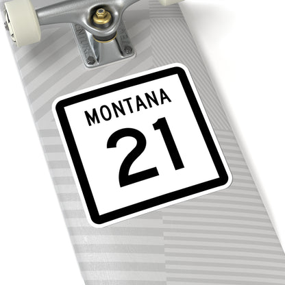 MT-21 (Montana) (Road Sign) STICKER Vinyl Kiss-Cut Decal