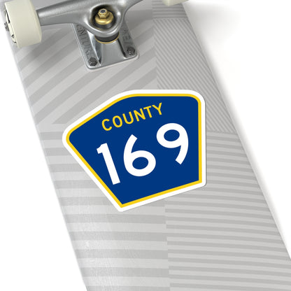 County 169 MN (Minnesota) (Road Sign) STICKER Vinyl Kiss-Cut Decal