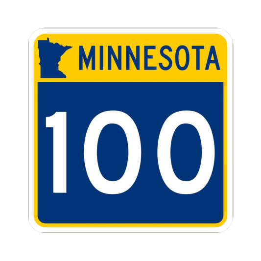 MN-100 (Minnesota) (Road Sign) STICKER Vinyl Kiss-Cut Decal