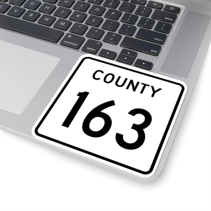 County 163 square (Minnesota) (Road Sign) STICKER Vinyl Kiss-Cut Decal